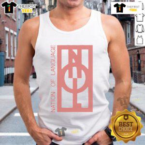 Alt Text: Official Nation of Language Dance Called Memory logo tank top featuring vibrant design and unique branding.
