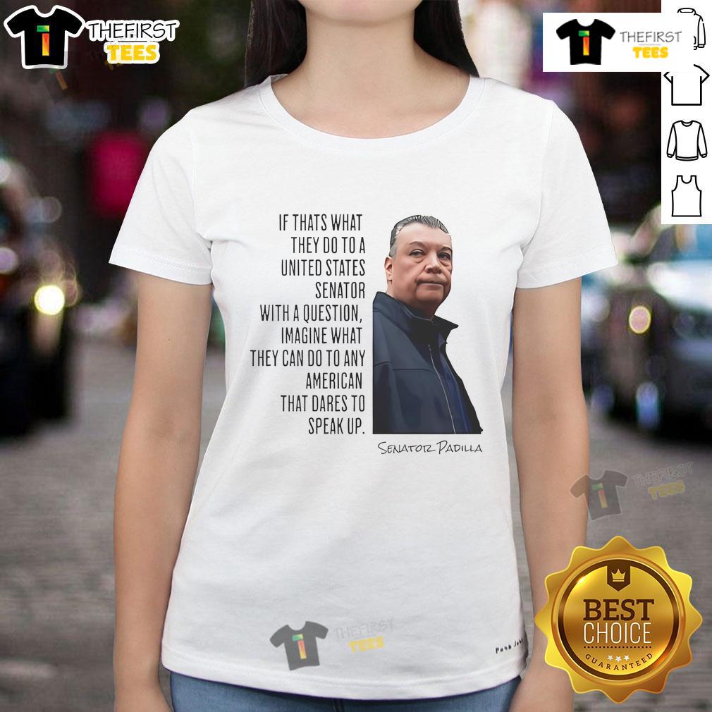 Official Senator Alex Padilla quote shirt 'Resist Loudly Advocate' for ladies, featuring a stylish design and empowering message.