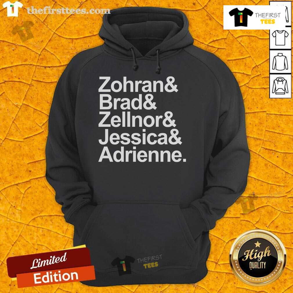 Official Zohran Brad Zellnor Jessica Adrienne Hoodie design featuring vibrant colors and stylish graphics.