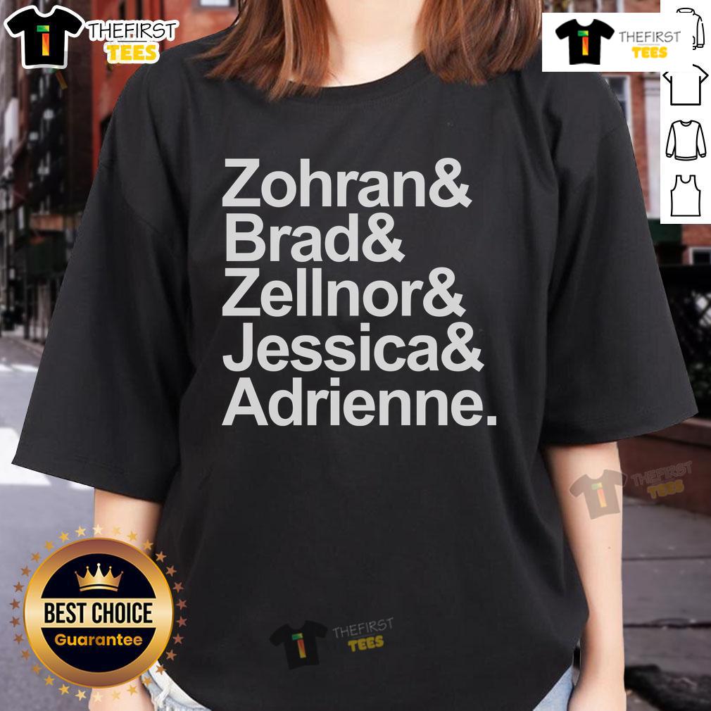 Official Zohran Brad Zellnor Jessica Adrienne Ladies Tee featuring stylish design and comfortable fit for women.