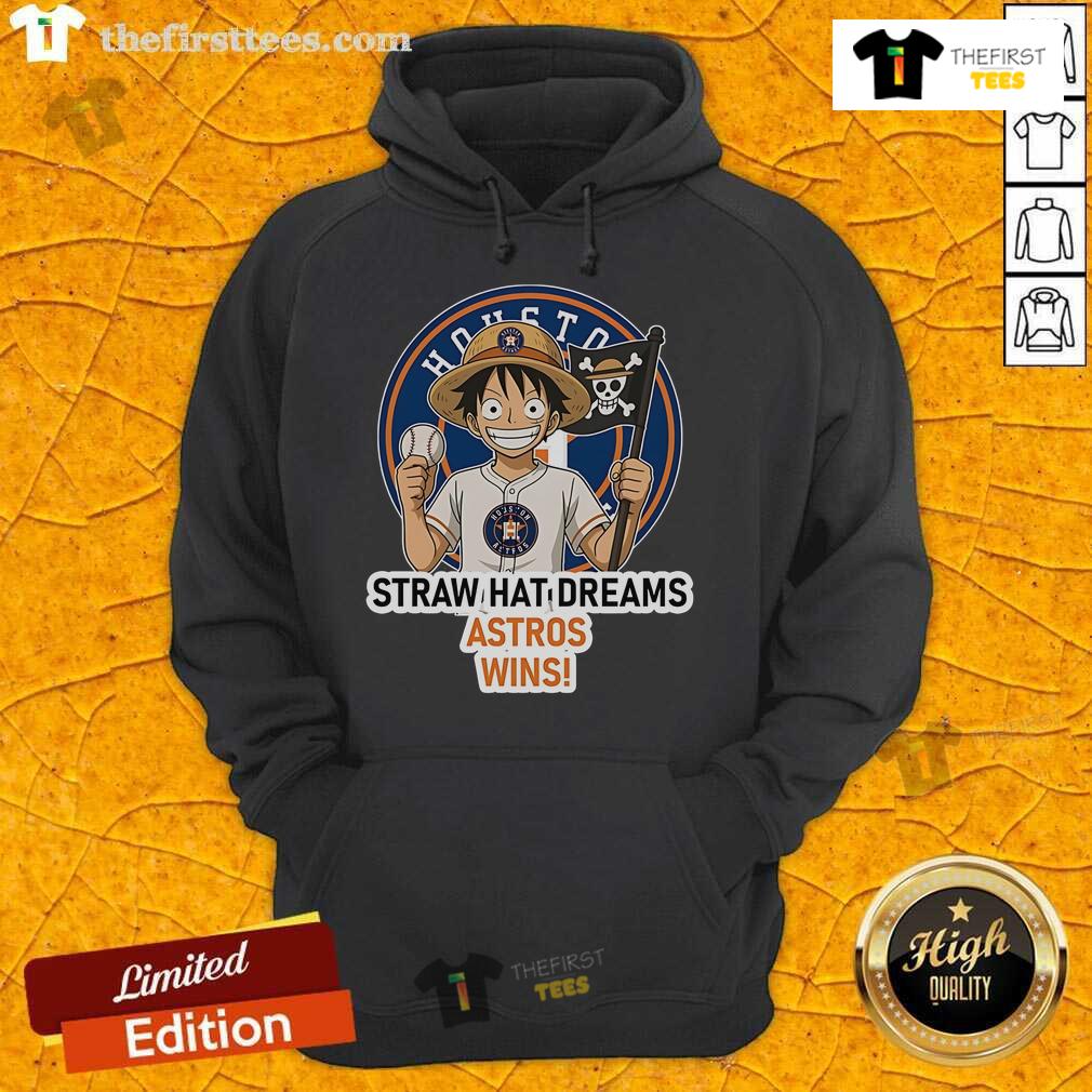 Original Houston Astros Monkey D. Luffy Straw Hat Dreams Wins Hoodie featuring vibrant designs and team colors.