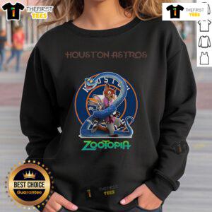 Original Houston Astros Zootopia 2 sweatshirt featuring vibrant graphics and a cozy design for fans and collectors.