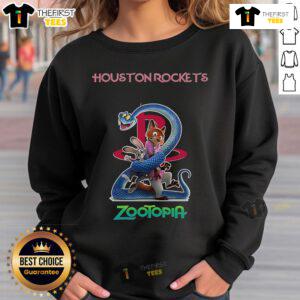 Original Houston Rockets Zootopia 2 Sweatshirt featuring vibrant graphics and cozy design, perfect for fans and collectors.