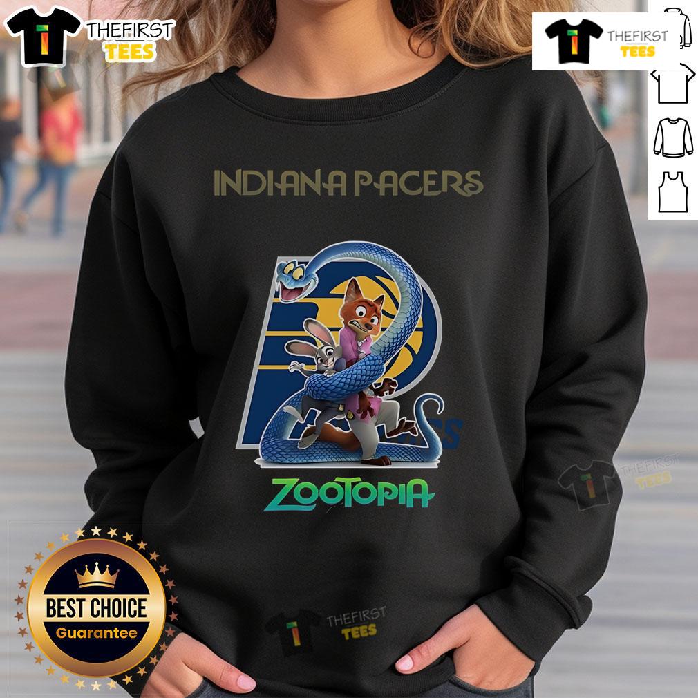 Original Indiana Pacers Zootopia 2 sweatshirt featuring vibrant graphics and a comfortable fit for fans and collectors.
