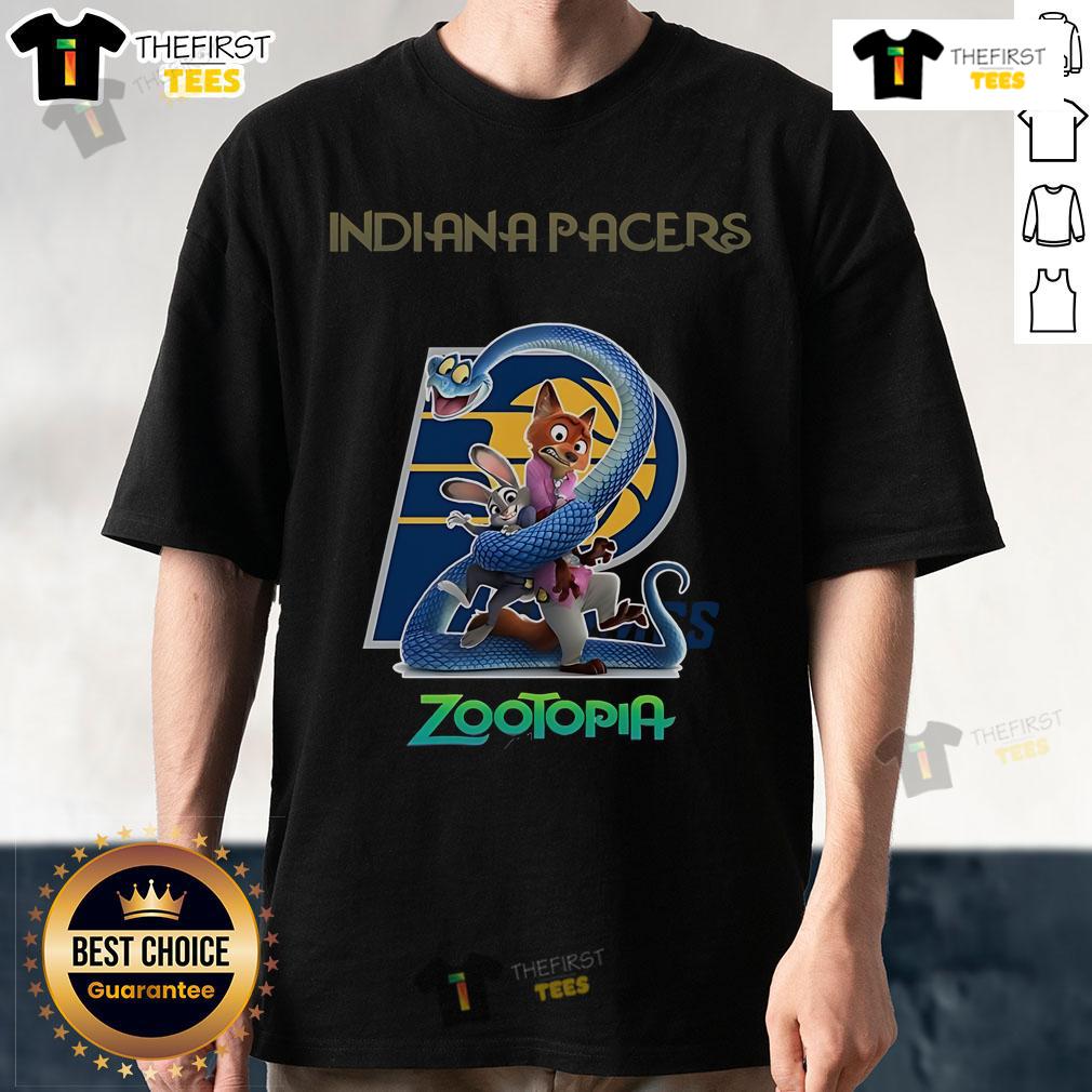 Original Indiana Pacers Zootopia 2 T-Shirt featuring vibrant graphics and team logo, perfect for fans and collectors.