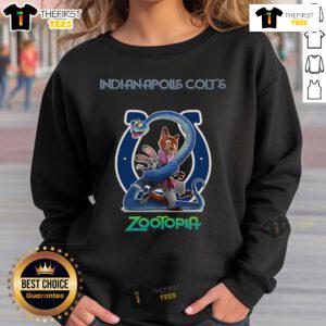 Alt Text: Original Indianapolis Colts Zootopia 2 Sweatshirt featuring vibrant graphics and cozy design for fans and collectors.