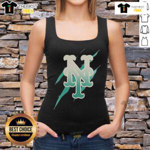 Original Jurassic World Rebirth New York Mets logo tank top featuring a vibrant design for baseball fans.