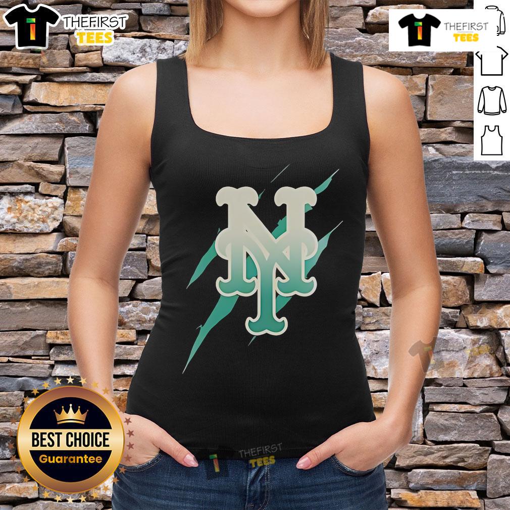 Original Jurassic World Rebirth New York Mets logo tank top featuring a vibrant design for baseball fans.