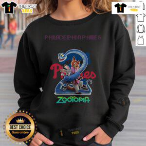 Alt Text: Original Philadelphia Phillies Zootopia 2 Sweatshirt featuring a stylish design for fans and collectors.