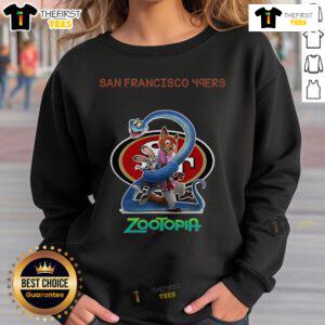 Original San Francisco 49ers Zootopia 2 Sweatshirt featuring vibrant graphics and a cozy design for fans.