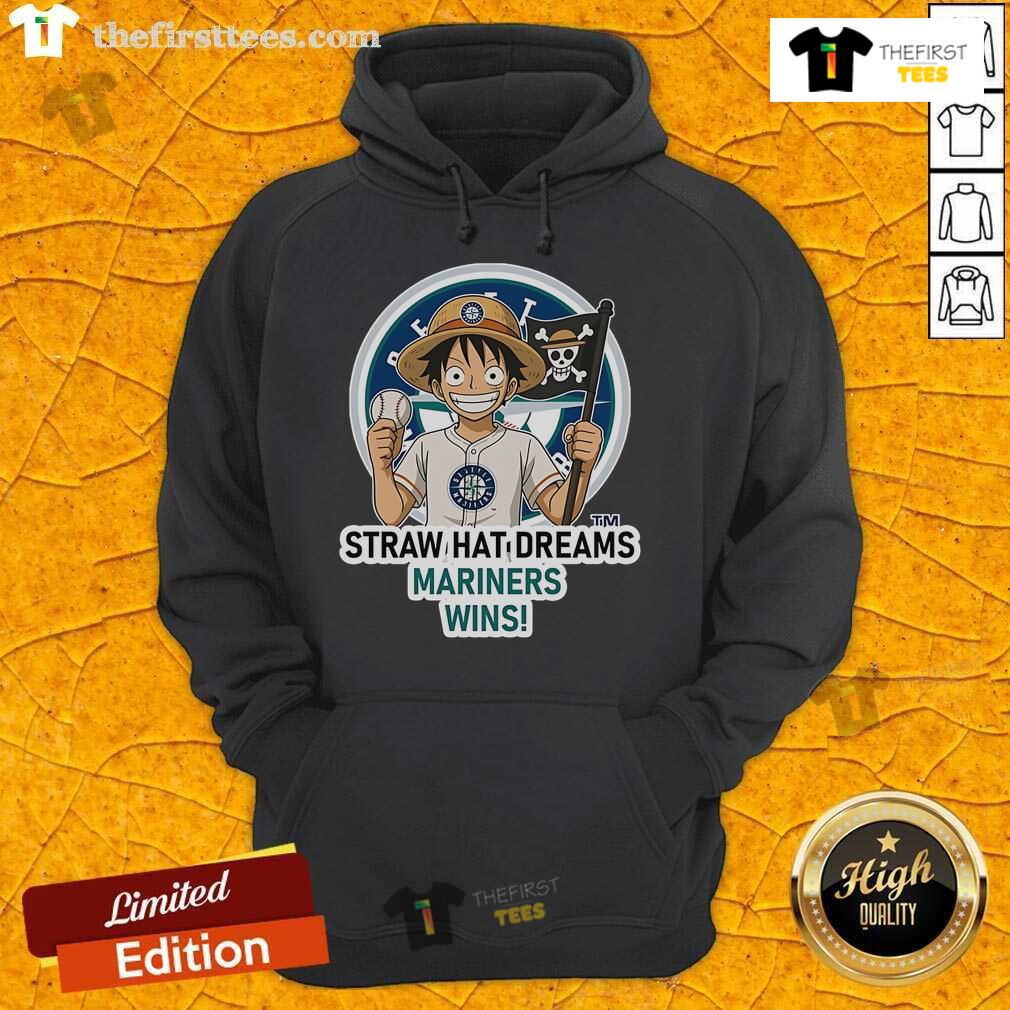 Original Seattle Mariners Monkey D. Luffy Straw Hat Dreams Wins Hoodie featuring vibrant graphics and a stylish design.