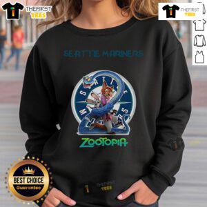 Original Seattle Mariners Zootopia 2 sweatshirt featuring vibrant graphics and a comfortable fit for fans.