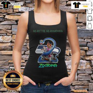 Original Seattle Seahawks Zootopia 2 tank top featuring vibrant graphics and a comfortable fit for fans.