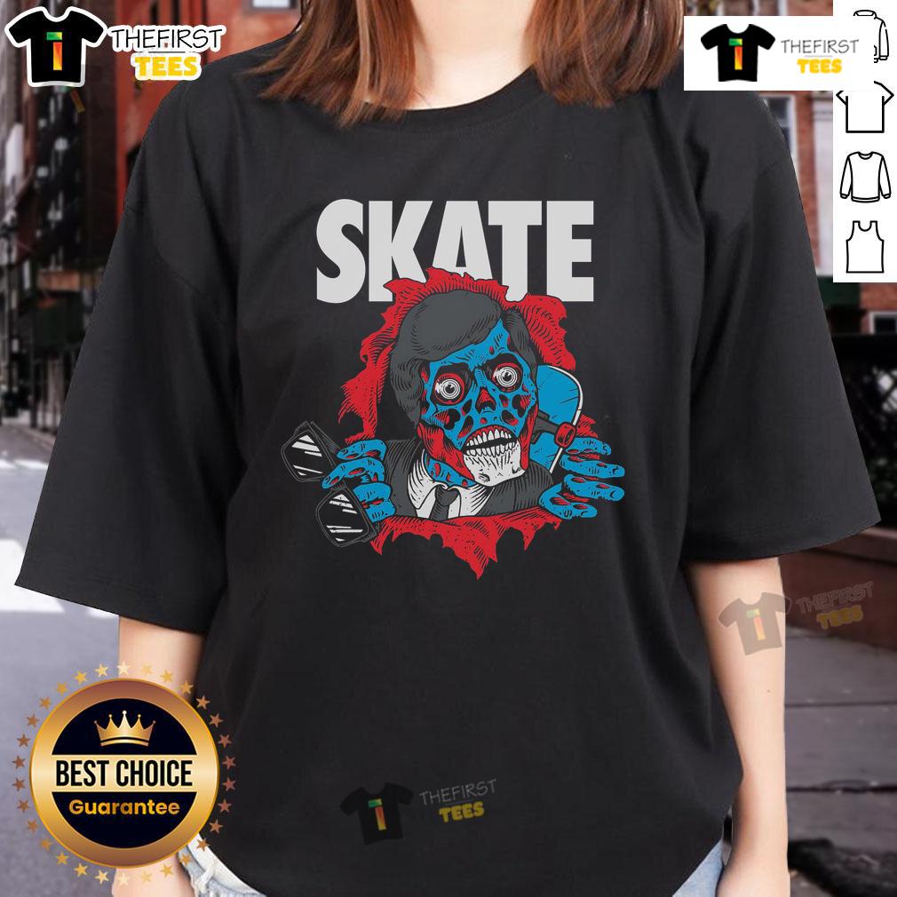 Original Skate Obey Brigade Ladies Tee featuring bold graphic design and comfortable fit, perfect for skate enthusiasts.