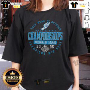 Alt Text: Premium 2025 NCAA DI Outdoor Track and Field Championships Ladies Tee showcasing vibrant design for fans and athletes.