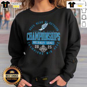 Premium 2025 NCAA DI Outdoor Track and Field Championships sweatshirt showcasing vibrant design for athletes and fans.