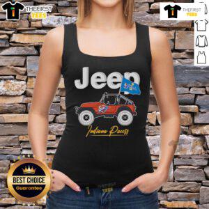 Alt Text: Premium Jeep NBA Finals Oklahoma City Thunder tank top featuring team logo and vibrant colors, perfect for fans.