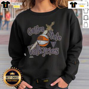 Alt Text: Premium Playa Society Golden State Valkyries sketch sweatshirt featuring a stylish design and vibrant colors.