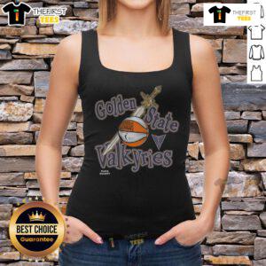 Premium Playa Society Golden State Valkyries sketch tank top featuring a stylish design and vibrant colors.