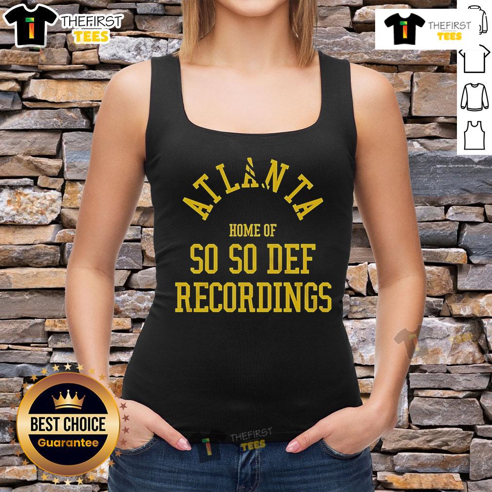 Premium So So Def Home of So So Atlanta tank top featuring a stylish design, perfect for fans of hip hop culture.