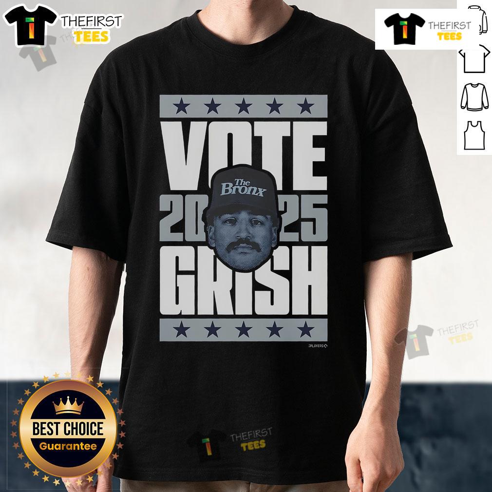 Premium Trent Grisham 2025 Vote T-Shirt featuring bold graphics and comfortable fabric, perfect for fans and supporters.