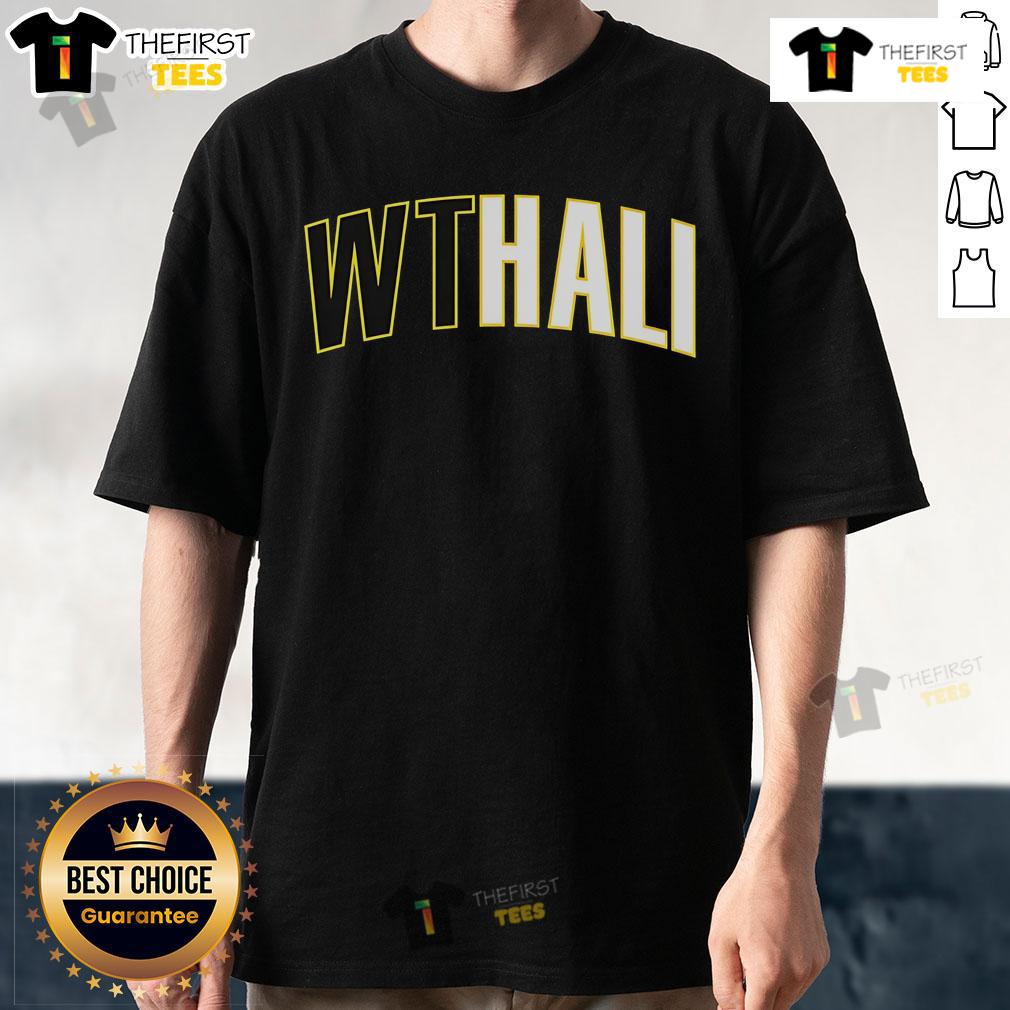 Premium Tyrese Haliburton Indiana Pacers Wthali Text T-Shirt featuring vibrant design and comfortable fit for fans.