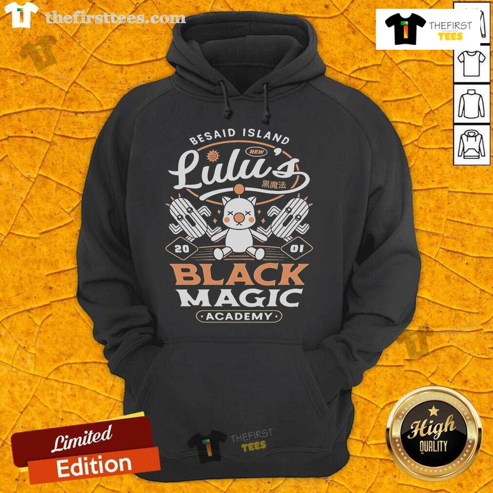Pretty Besaid Island with Lulus Black Magic Academy Hoodie, showcasing vibrant scenery and stylish design in a tropical setting.