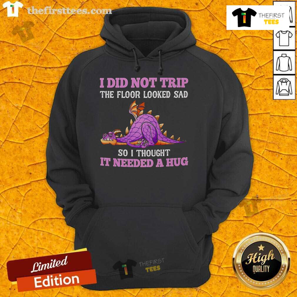 Alt Text: Cozy 'Pretty Dragon I Did Not Trip' hoodie featuring a whimsical dragon design, perfect for casual comfort and style.
