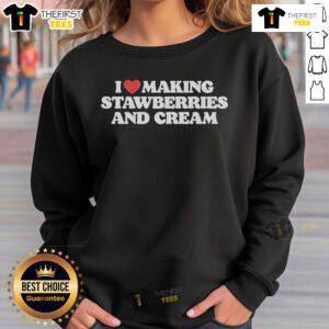 Pretty I Heart Making Strawberries and Cream Sweatshirt in pastel colors, perfect for casual summer outfits.