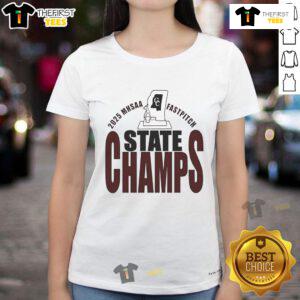 Alt Text: Top 2025 MHSAA Fastpitch State Champs Ladies Tee showcasing team pride and championship spirit in vibrant colors.