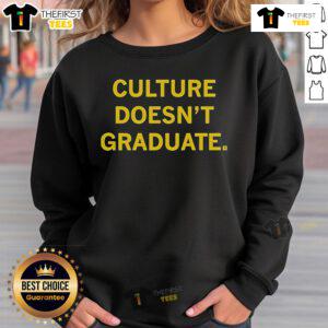 Top Culture Doesn't Graduate sweatshirt featuring a stylish design perfect for casual wear and expressing creativity.