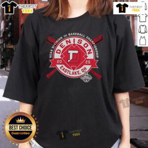 Top Denison University NCAA Division III Baseball Championship 2025 Ladies Tee in Eastlake, OH, showcasing team spirit.