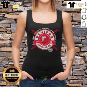 Top Denison University NCAA Division III Baseball Championship tank top featuring team colors, Eastlake, OH, 2025.