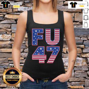 Top FU 47 Anti-Trump Tank Top featuring bold graphics, perfect for expressing political views in style.