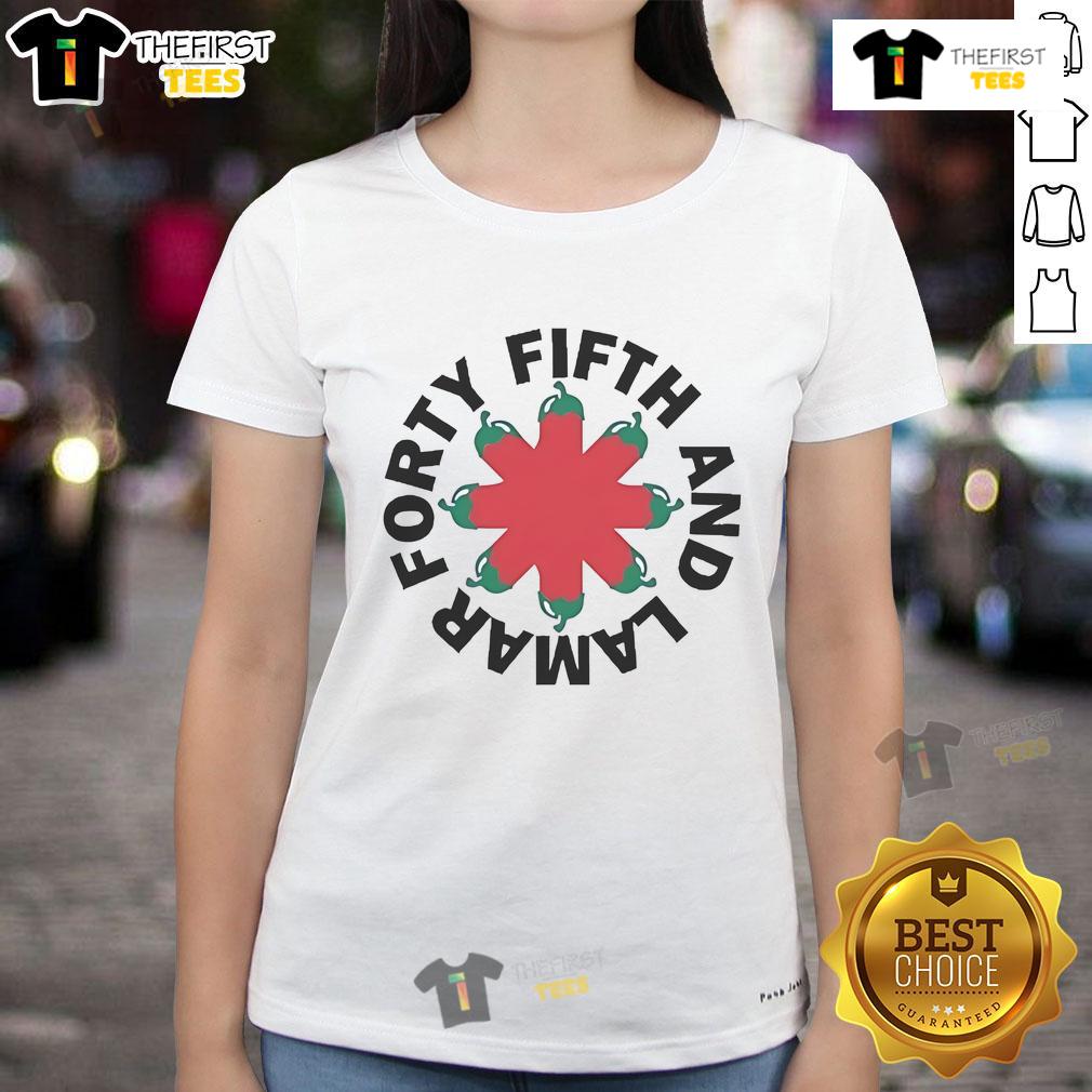 Top Forty-Fifth and Lamar ladies tee featuring a stylish design perfect for casual outings and everyday wear.