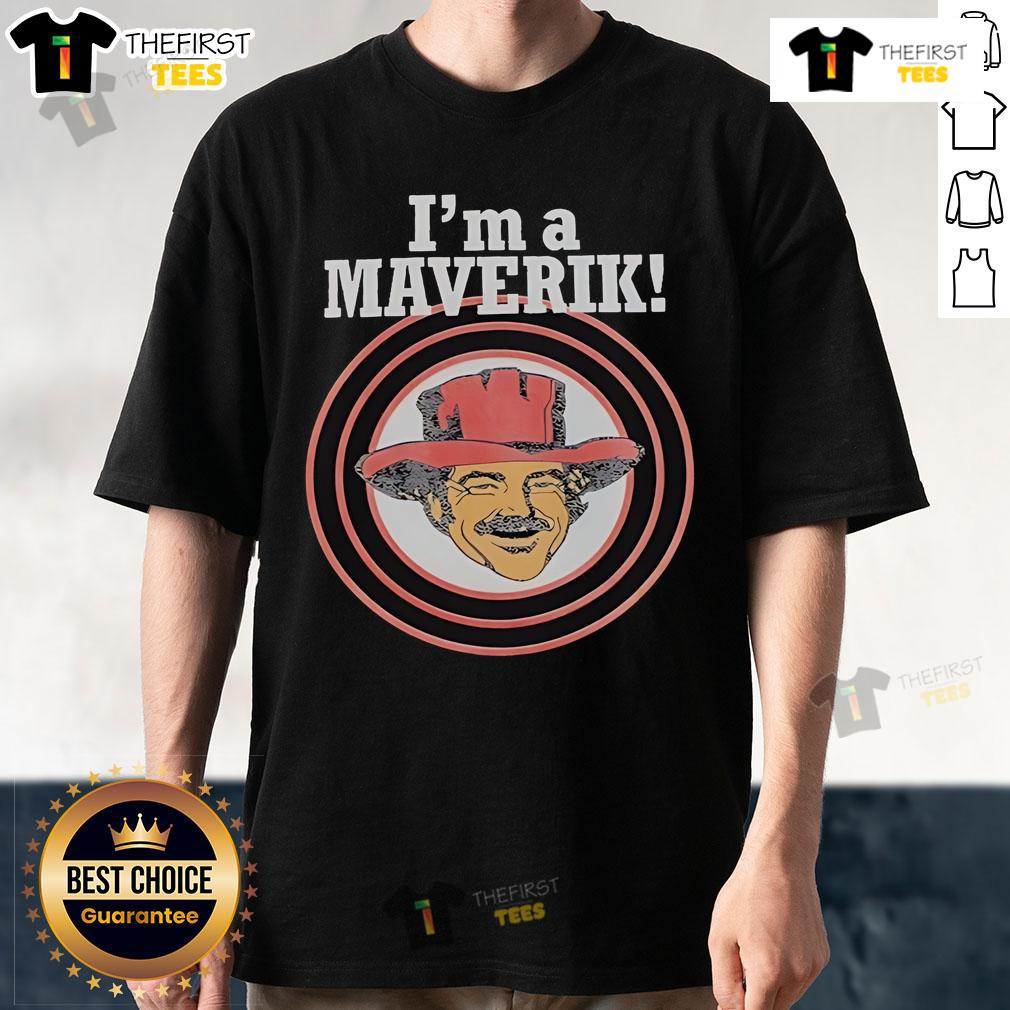 Top I'M A Maverik Cowboy T-Shirt featuring bold graphics and western style, perfect for cowboy enthusiasts.