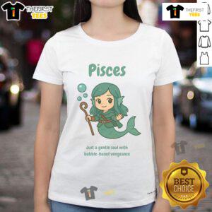 Cute Pisces the Water Nymph tee featuring a gentle soul design with bubbles, perfect for astrology lovers.