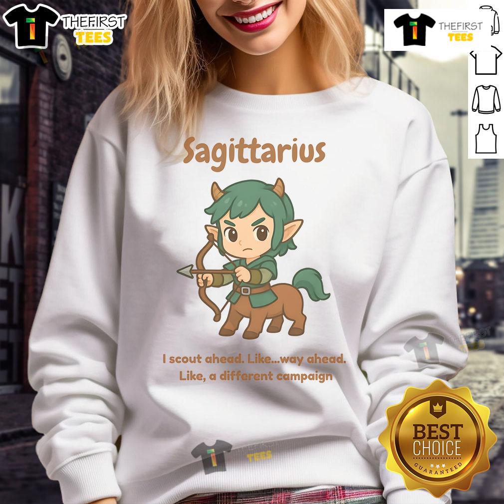 Cute Sagittarius the Centaur sweatshirt featuring a playful design, perfect for astrology lovers and cozy wear.