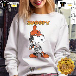 Good Baltimore Orioles Snoopy player sweatshirt featuring a playful Snoopy design, perfect for fans and cozy wear.