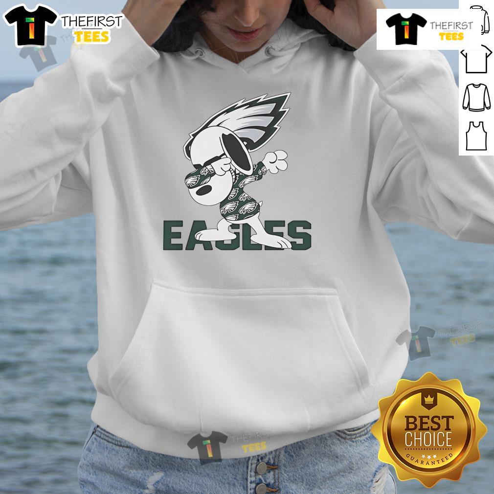 Good Snoopy dabbing in a Philadelphia Eagles hoodie, showcasing a fun and stylish sports-themed design.