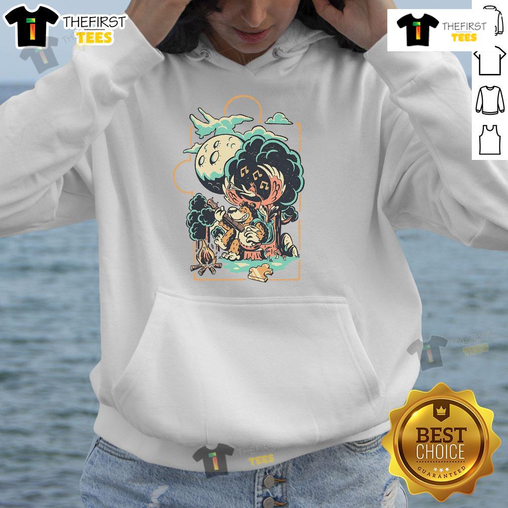 Cozy Nice Bluegrass Bear Hoodie featuring a vibrant blue design, perfect for casual wear and outdoor adventures.