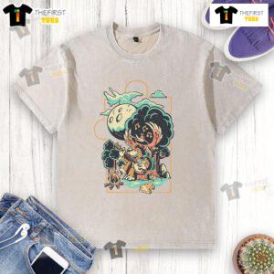 Nice Bluegrass Bear washed t-shirt featuring a vibrant bear graphic on a soft fabric, perfect for casual wear.