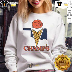 Cozy Nice Braums Champs Ice Cream sweatshirt in vibrant colors, perfect for ice cream lovers and casual wear.