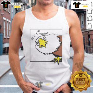 Nice curious eagle design on a Japanese-style tank top, perfect for fashion enthusiasts and wildlife lovers.