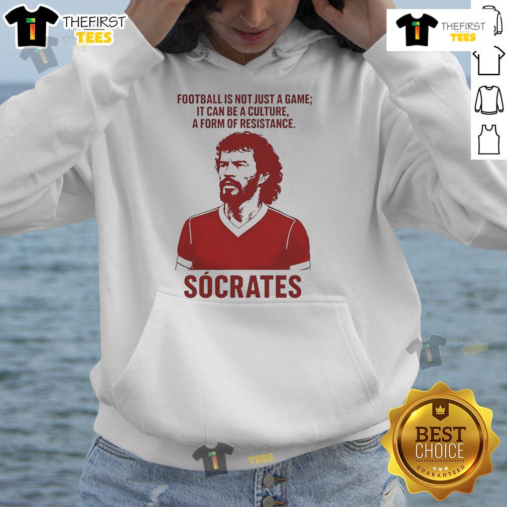 Nice football hoodie showcasing the message: 'Not just a game, but a culture and form of resistance.'