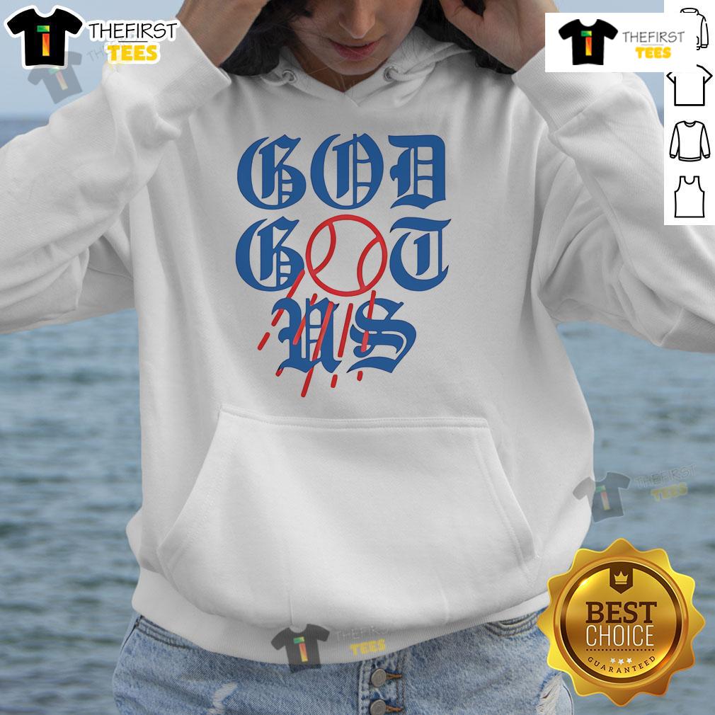 Stylish Nice God Got Us Los Angeles Dodgers hoodie, perfect for fans showcasing team spirit and comfort.