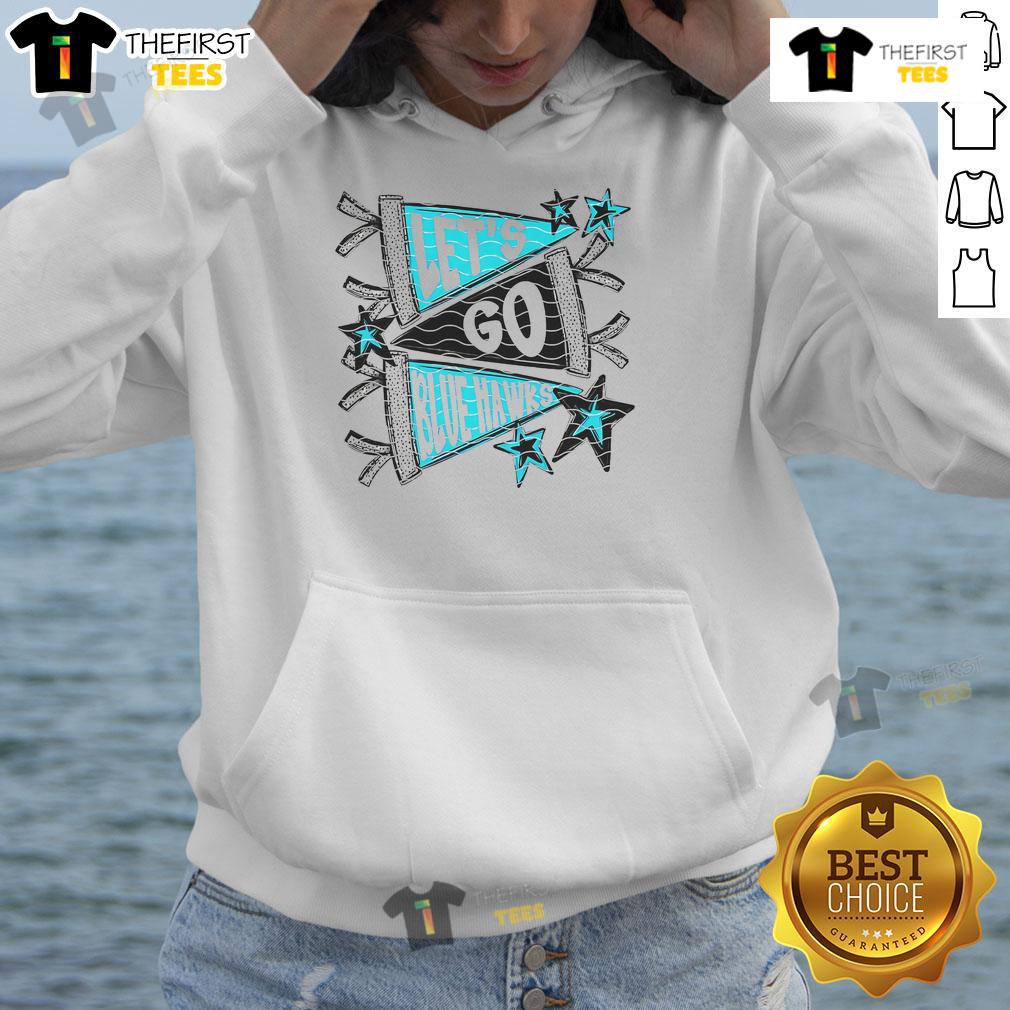 Blue Hawk hoodie from Nice Let's Go, featuring a stylish design perfect for casual wear and sports enthusiasts.