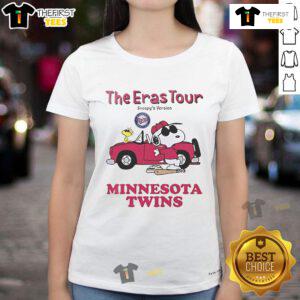 Nice Minnesota Twins The Eras Tour Snoopy ladies tee featuring vibrant graphics and a stylish fit for fans.