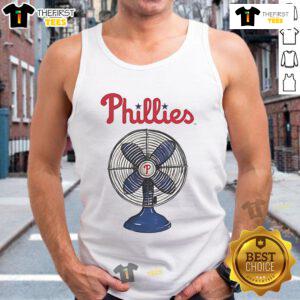 Philadelphia Phillies fan tank top in vibrant colors, perfect for game day or summer outings, showcasing team spirit.