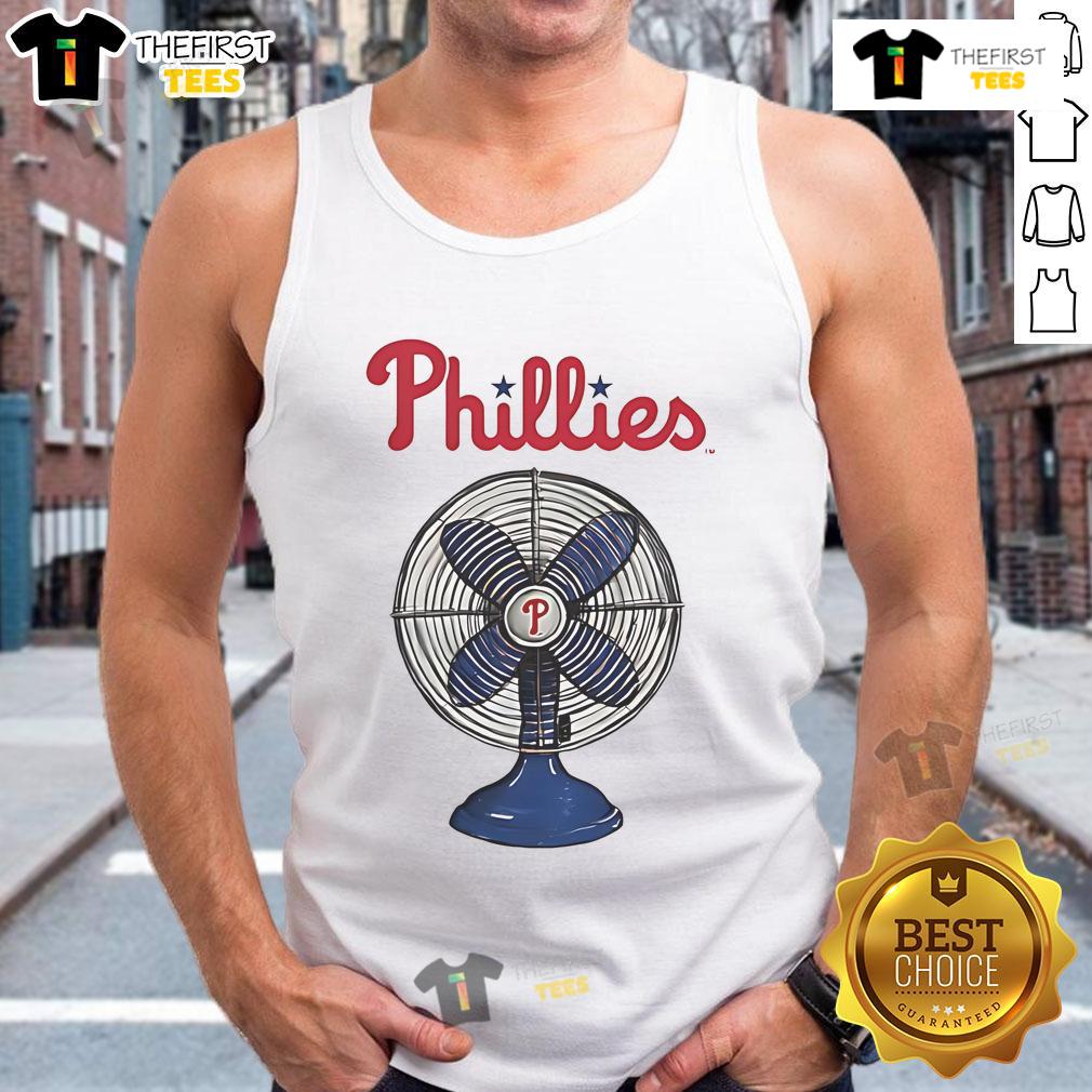 Philadelphia Phillies fan tank top in vibrant colors, perfect for game day or summer outings, showcasing team spirit.